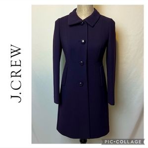 J. CREW | SUPER RARE Aubergine Wool Peacoat *NEVER WORN* 💎💎💎